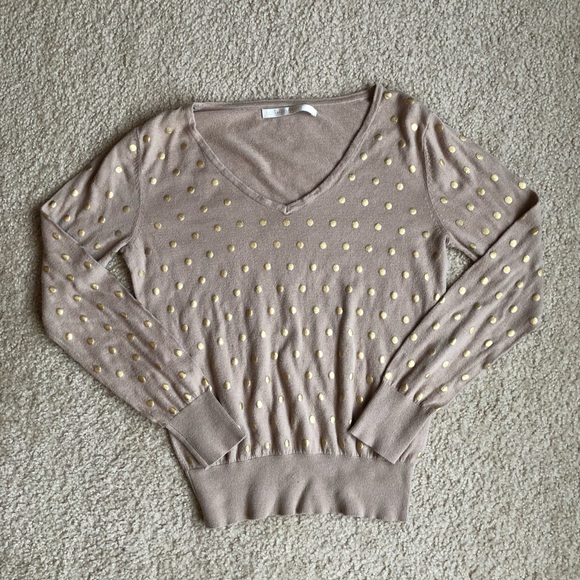 ❤️3 for $20❤️ LC Lauren Conrad Polka Dot Sweater - Picture 2 of 6